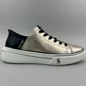 Skechers Snoop One Low Slip-On Shoes Mens Size 9 Metallic Champagne NEW
